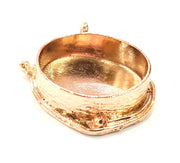 Rose Gold Pendant Blank Base Setting Necklace Blank Mountings Rose Gold Plated Brass (25 mm Blank ) G6476