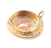 Rose Gold Pendant Blank Base Setting Necklace Blank Mountings Rose Gold Plated Brass (25 mm Blank ) G6477