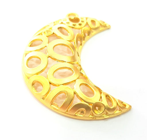 Gold Plated Large Moon Pendants (68x27mm)  G6206