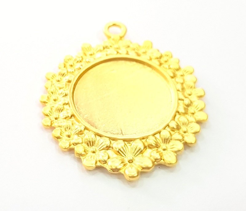 Gold Plated Pendant Blank (50x40mm)  G6207