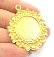 Gold Plated Pendant Blank (50x40mm)  G6207