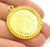 Gold Plated Pendant Blank (28mm blank)  G6212