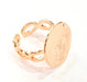 Rose Gold Ring Blank Base Bezel Settings Cabochon Base Mountings Adjustable (15 mm blank) G6499