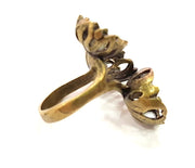 Antique Bronze Ring Blank Base Bezel Settings Cabochon Base Mountings Adjustable  (10mm,12mm,14mm blank ) Antique Bronze Plated Brass G6514