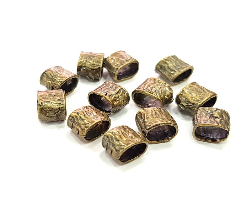 10 Antique Bronze Tube Findings Tube Beads ,Antique Bronze Plated Brass 8x6 mm G6517