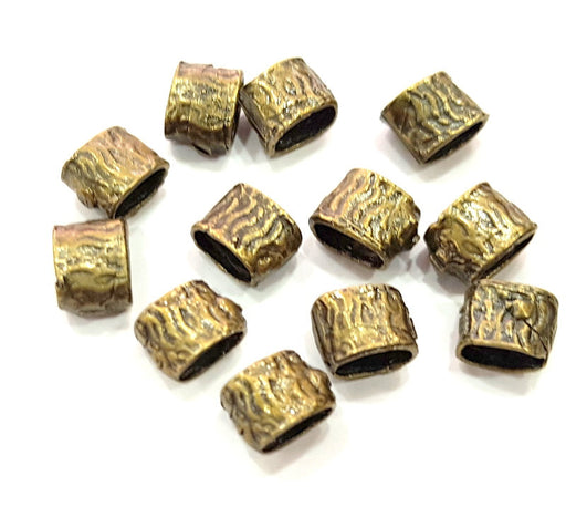 10 Antique Bronze Tube Findings Tube Beads ,Antique Bronze Plated Brass 8x6 mm G6517