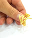 Gold Ring Blank Ring Settings Ring Bezel Base Cabochon Mountings Adjustable  (12 mm blank ) Gold Plated Brass G6520