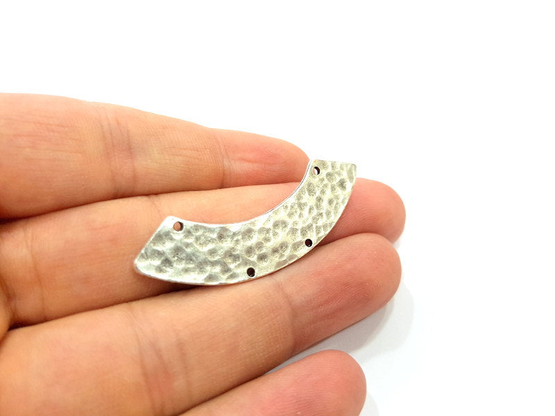 2 Silver Pendant Oxidized Silver Pendants Antique Silver Plated Pendants (50x10mm)  G6533