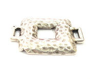 2 Silver Connector Oxidized Silver Pendants Antique Silver Plated Pendants (36x26mm)  G6535