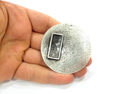 Silver Pendant Oxidized Silver Tribal Pendants Antique Silver Plated Pendants (58mm)  G6547