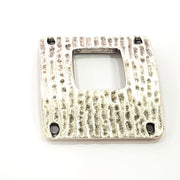 2 Silver Connector Oxidized Silver Pendants Antique Silver Plated Pendants (27mm)  G6548