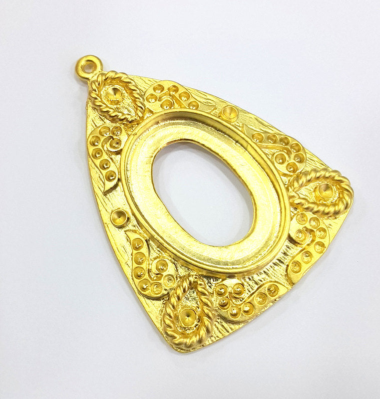 Gold Plated  Pendants Blank (56x42mm)  G6190