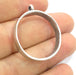 Silver Pendant Bezel Base Setting Necklace Blank Mountings Antique Silver Plated Brass (25 mm blank) G6565