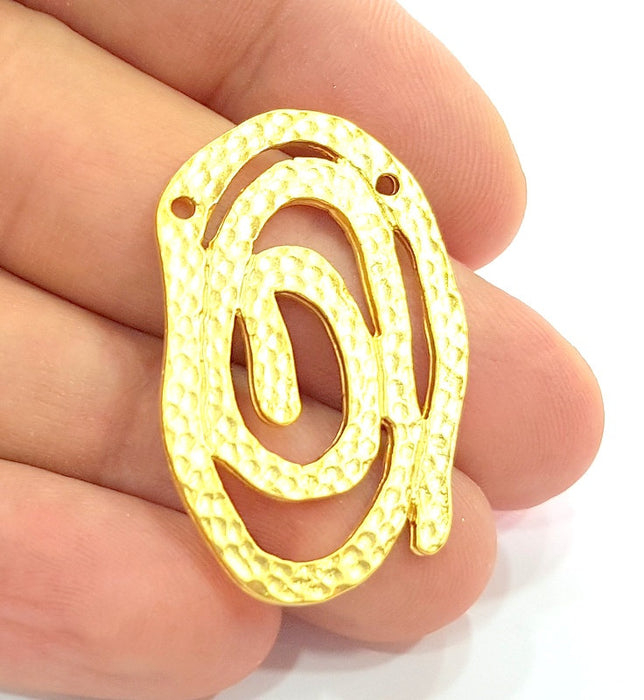 Gold Plated Connector Pendants (38x24mm)  G6223