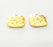 10 Pcs Gold Plated Hammered Charm Pendants (20mm)  G6226