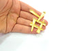Gold Pendant Gold Plated Medallion Pendants (59x34mm)  G6228