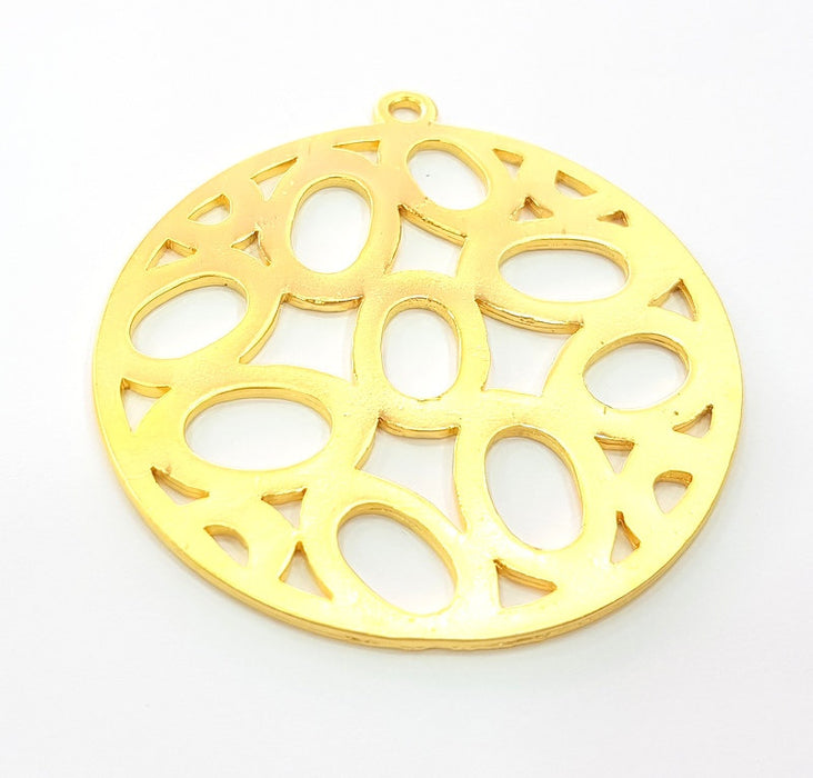 Gold Plated Medallion Pendants (70mm)  G6229