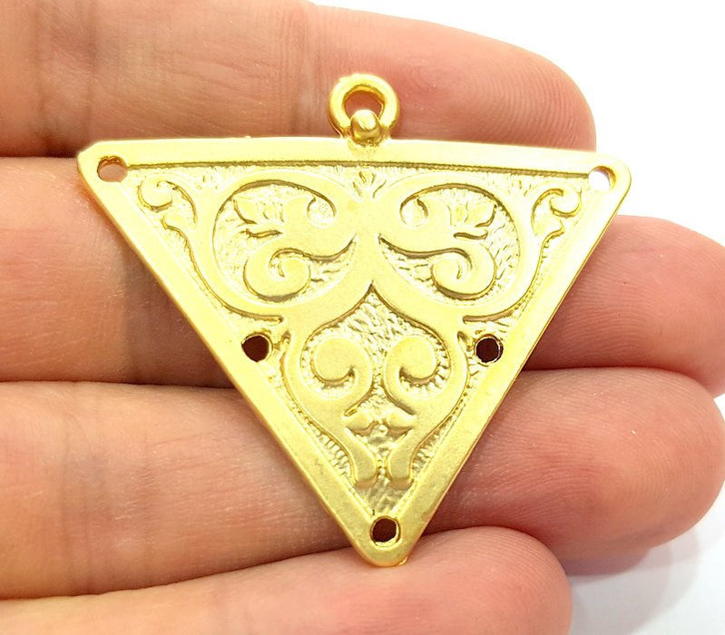 Gold Pendant Triangle Pendants Gold Plated Pendant (45x40mm)  G6593