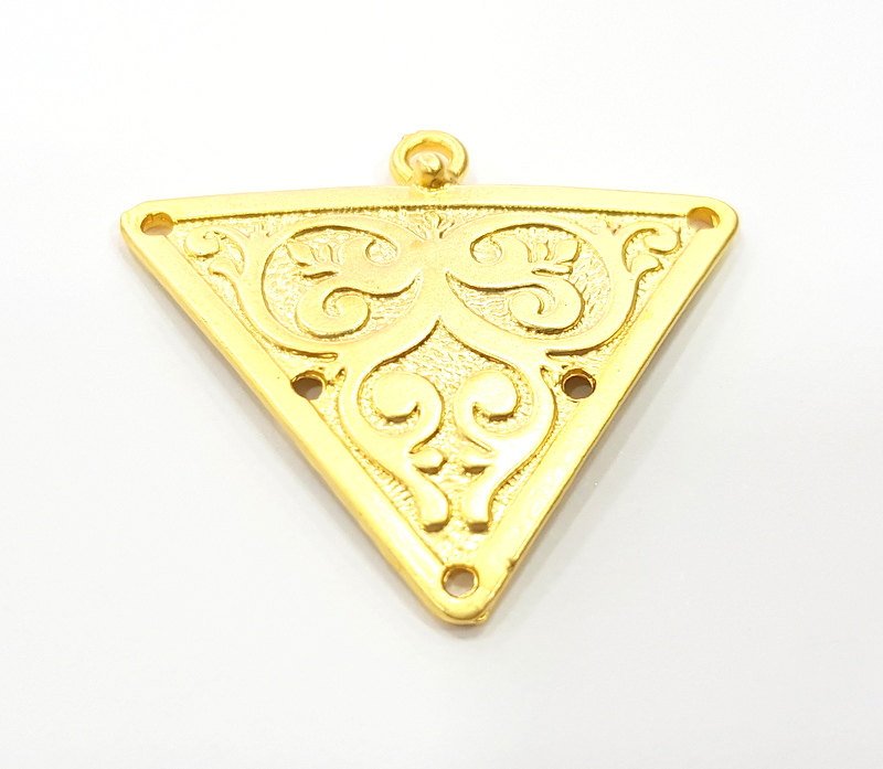 Gold Pendant Triangle Pendants Gold Plated Pendant (45x40mm)  G6593