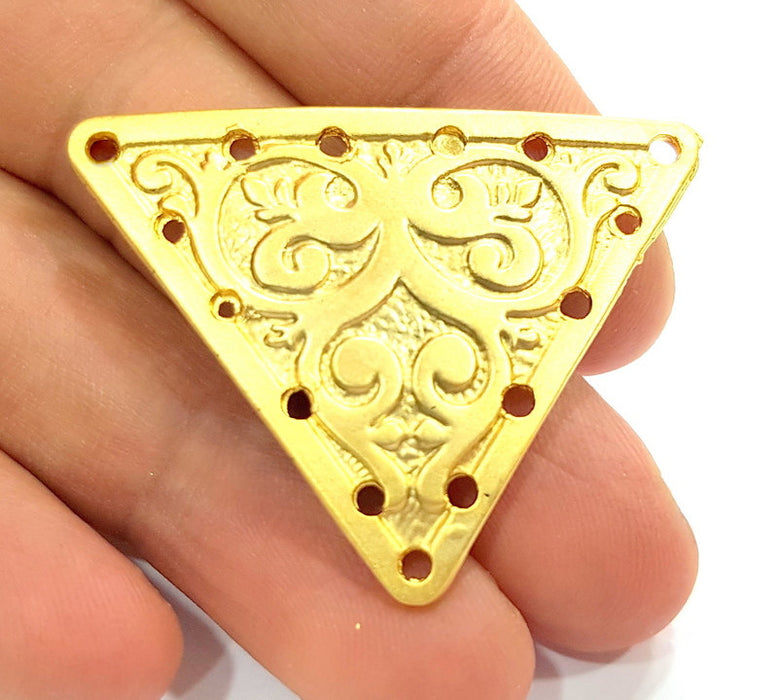 Gold Pendant Triangle Pendants Gold Plated Pendant (45x35mm)  G14430