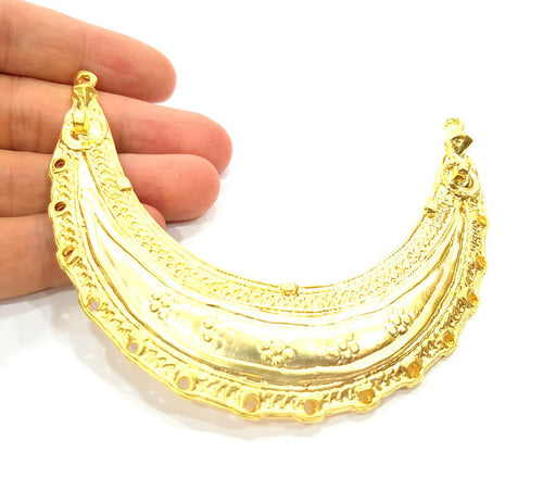 Gold Necklace Bar Pendant Collar Gold Plated Pendant (107x27mm)  G6596