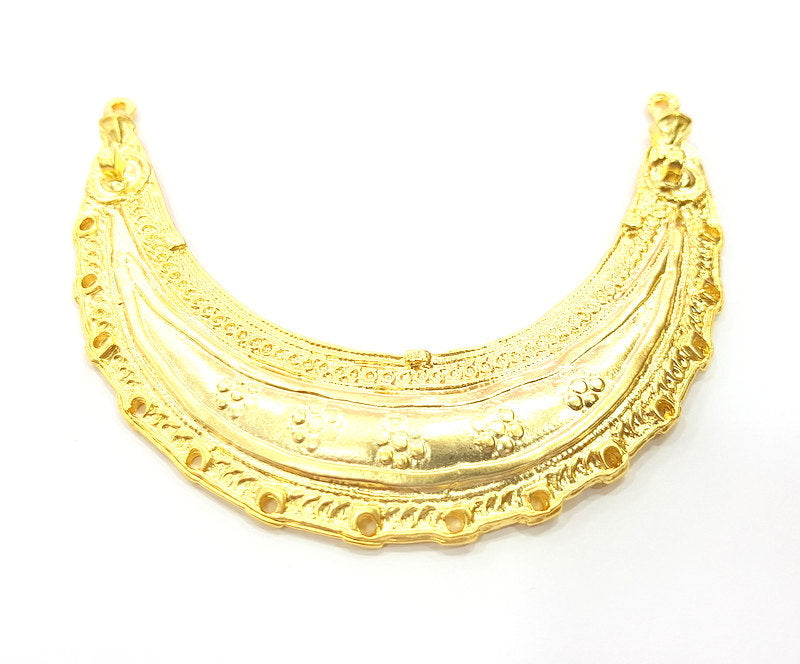 Gold Necklace Bar Pendant Collar Gold Plated Pendant (107x27mm)  G6596