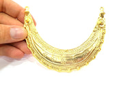 Gold Necklace Bar Pendant Collar Gold Plated Pendant (107x27mm)  G6596