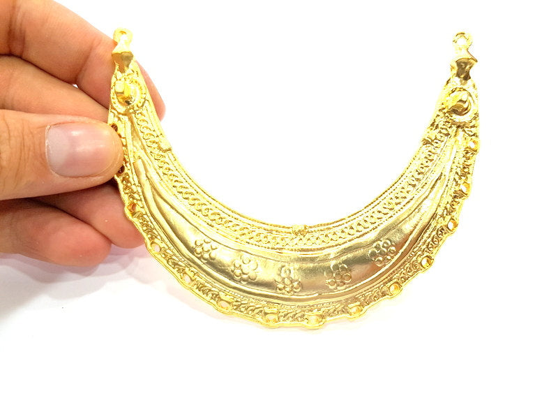 Gold Necklace Bar Pendant Collar Gold Plated Pendant (107x27mm)  G6596