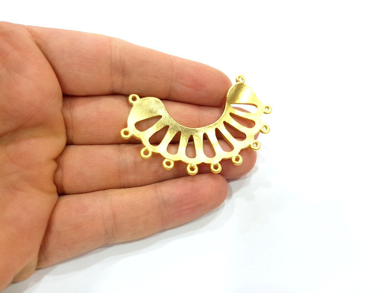 Gold Plated Necklace Connector Pendant  (61x19mm)  G6602