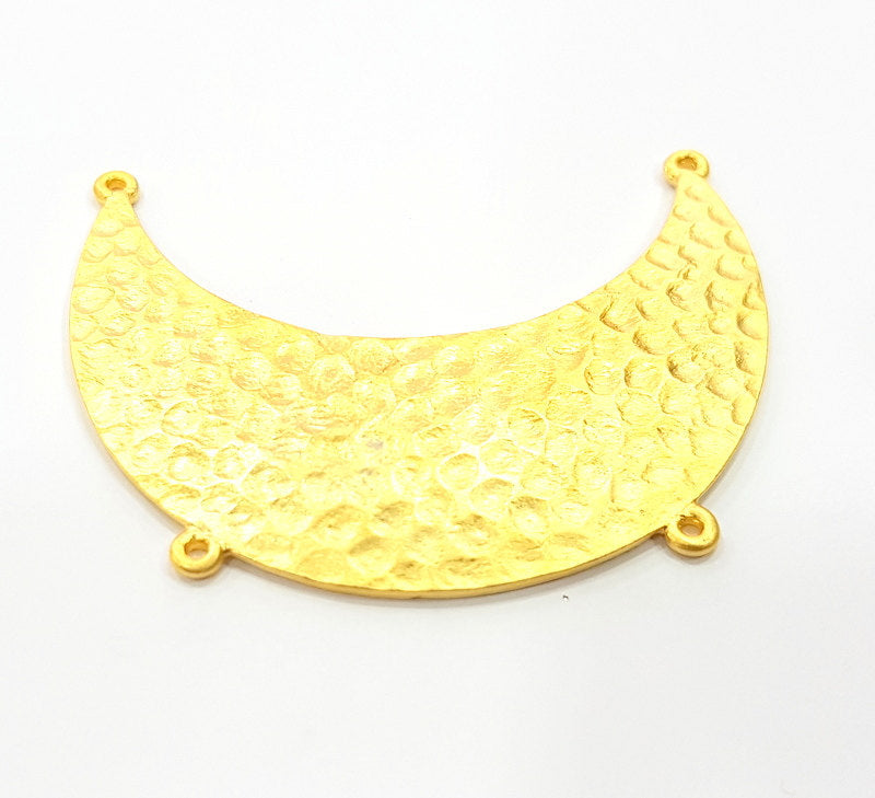 Gold Pendant Hammered Collar Pendant Necklace Connector (62x24mm)  G6603