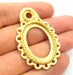Gold Pendant Blank Pendants Gold Plated Pendant (50x35mm)  G6610
