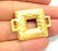 Gold Plated Necklace Connector Pendant  (36x27mm)  G6611