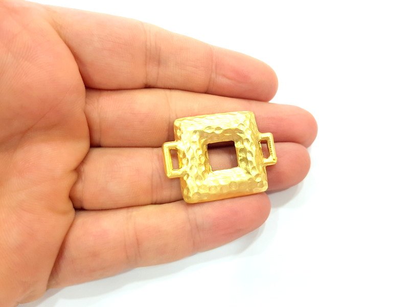 Gold Plated Necklace Connector Pendant  (36x27mm)  G6611