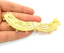 Gold Necklace Bar Pendant Collar Gold Plated Pendant (121x18mm)  G6985