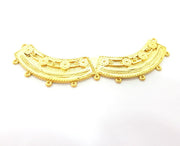 Gold Necklace Bar Pendant Collar Gold Plated Pendant (121x18mm)  G6985