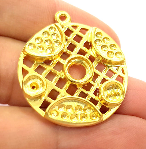Gold Pendant Gold Plated Pendant (32mm)  G6616