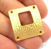 Gold Plated Necklace Connector Pendant  (27x27mm)  G6617