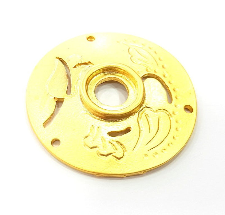 Gold Pendant Medallion Pendants Gold Plated Pendant (43mm)  G6619