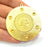 Gold Pendant Medallion Pendants Ottoman Signature Gold Plated Pendant (54mm)  G6620