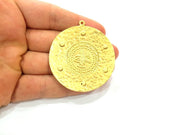 Gold Pendant Medallion Pendants Ottoman Signature Gold Plated Pendant (54mm)  G6620