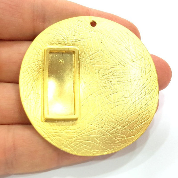 Gold Pendant Medallion Pendants Gold Plated Pendant (58mm)  G6623