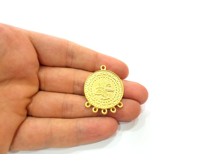 Gold Charms Gold Plated Ottoman Signature Charms (27mm)  G6625