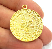 Ottoman Signature Pnedant  Gold Plated Ottoman Signature Charms (27mm)  G6628