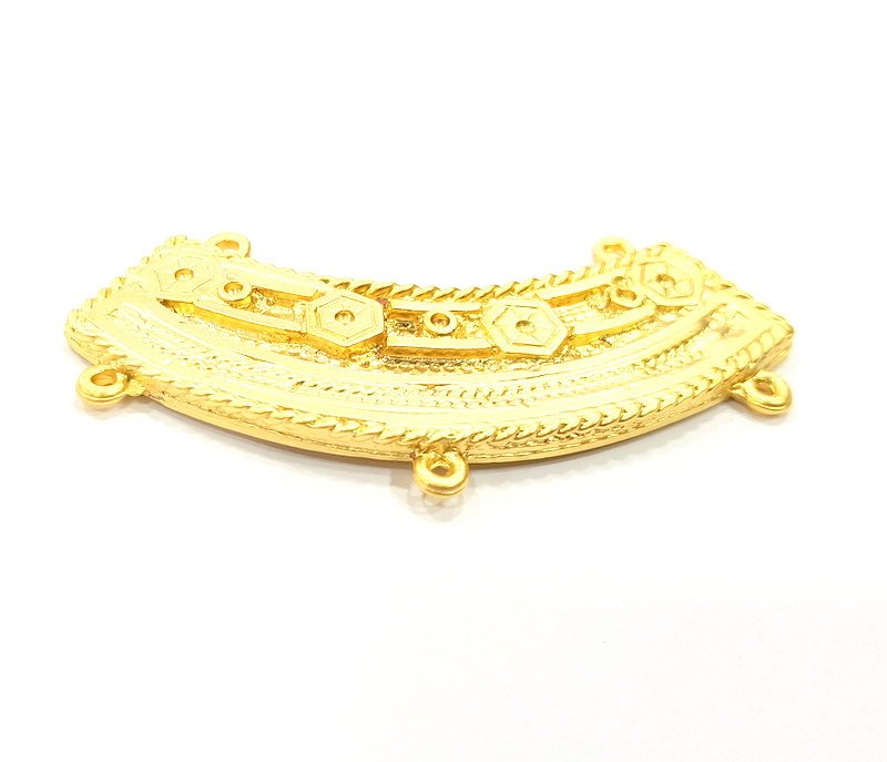 Gold Pendant Gold Plated Necklace Connector (62x18mm)  G6629