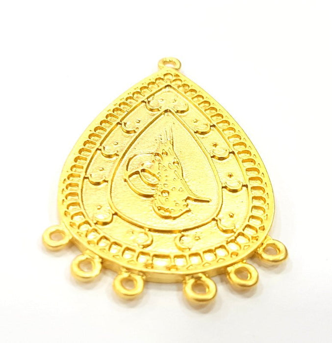 Gold Pendant Gold Plated Ottoman Signature Charms (52x34mm)  G6638