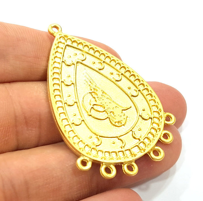 Gold Pendant Gold Plated Ottoman Signature Charms (52x34mm)  G6638