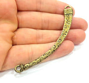 2 Antique Bronze Necklace Bar Connector Pendant  (89x10mm) G6642