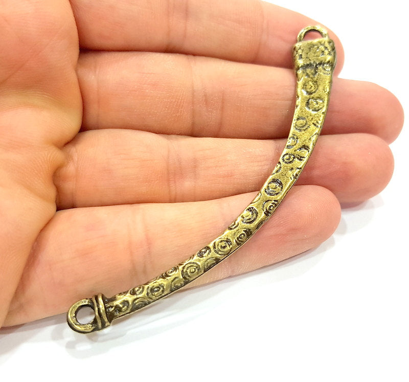 2 Antique Bronze Necklace Bar Connector Pendant  (89x10mm) G6642