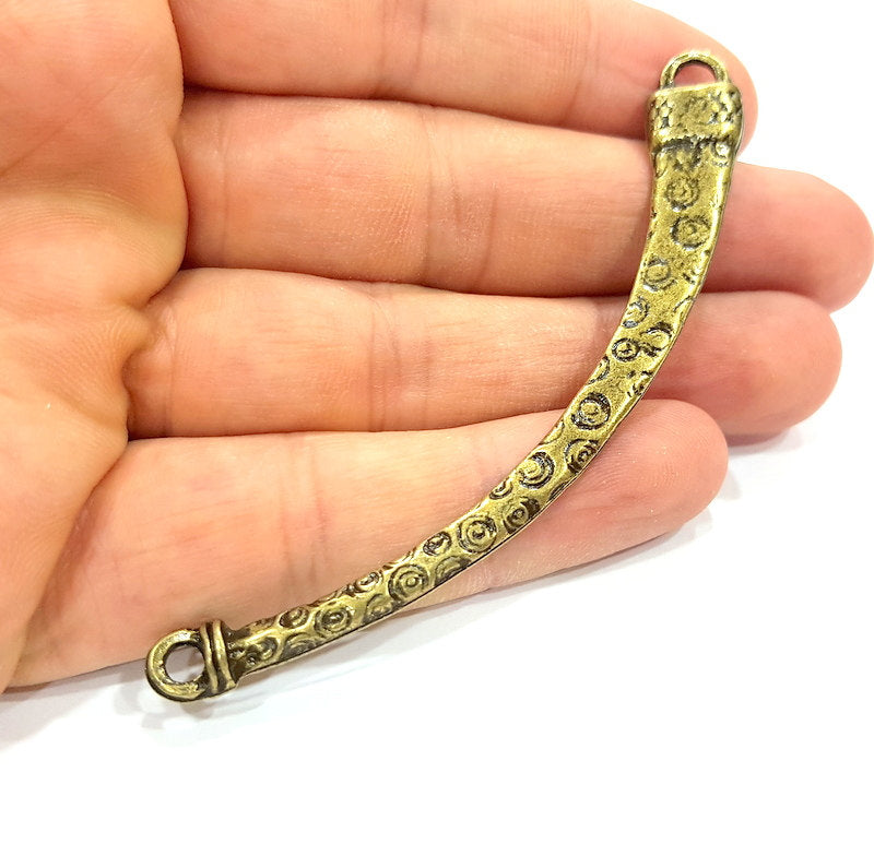 2 Antique Bronze Necklace Bar Connector Pendant  (89x10mm) G6642