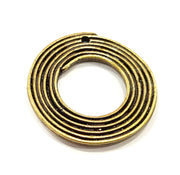 3 Antique Bronze Circle Connector Pendant (29mm) G6650